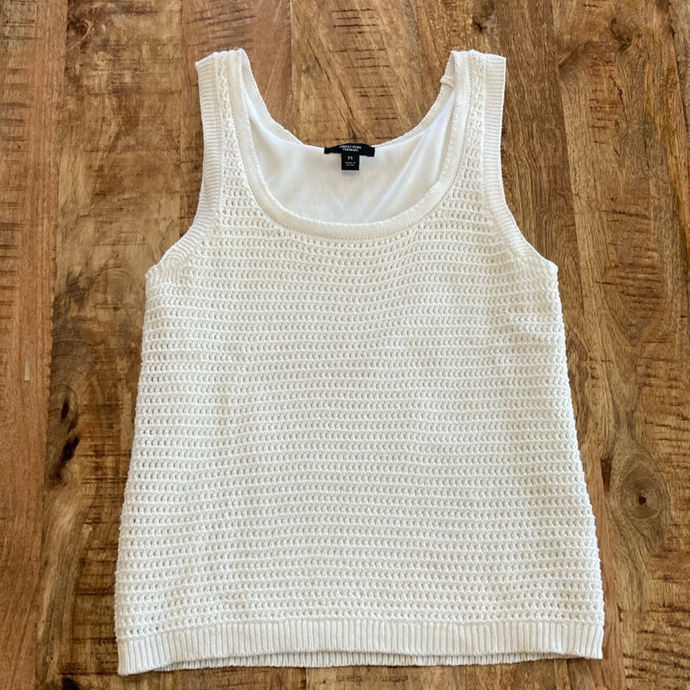Women's White Knit Tank Top